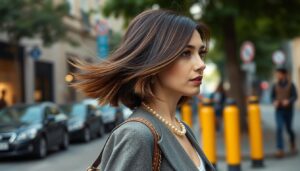 Mulher confiante exibindo seu Corte de Cabelo Chanel Moderno